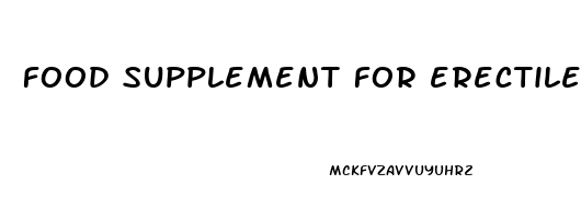 food supplement for erectile dysfunction