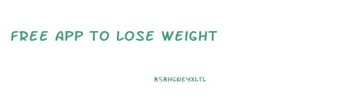 free app to lose weight