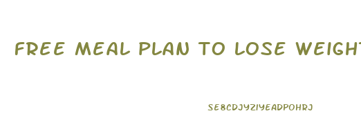 free meal plan to lose weight