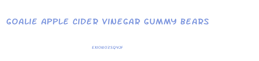 goalie apple cider vinegar gummy bears