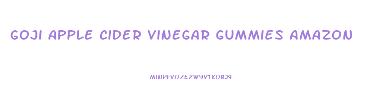 goji apple cider vinegar gummies amazon