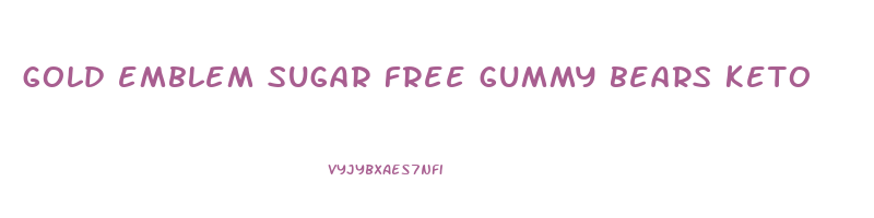 gold emblem sugar free gummy bears keto