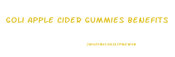 goli apple cider gummies benefits