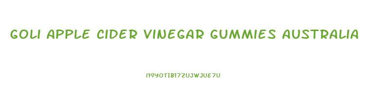 goli apple cider vinegar gummies australia