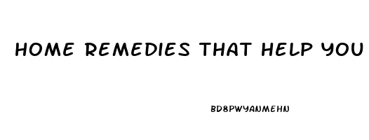 home remedies that help you sleep