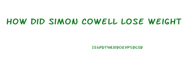 how did simon cowell lose weight