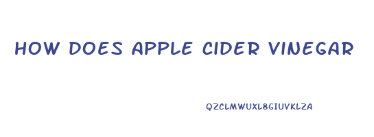 how does apple cider vinegar