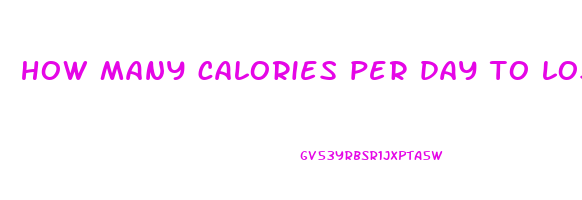 how many calories per day to lose weight calculator