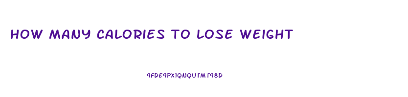 how many calories to lose weight