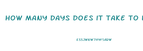 how many days does it take to lose weight