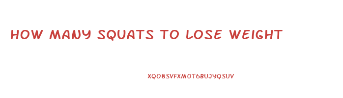 how many squats to lose weight