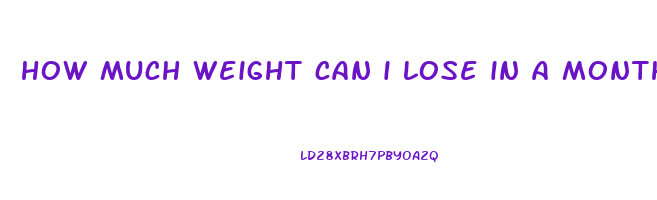 how much weight can i lose in a month calculator