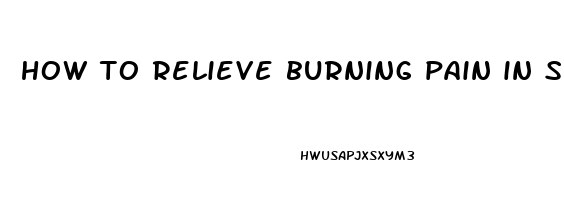 how to relieve burning pain in shoulder