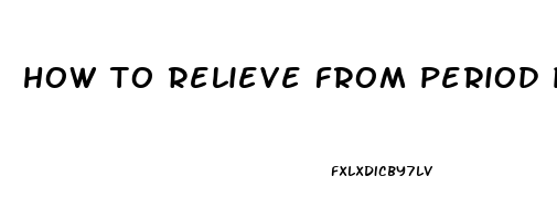 how to relieve from period pain