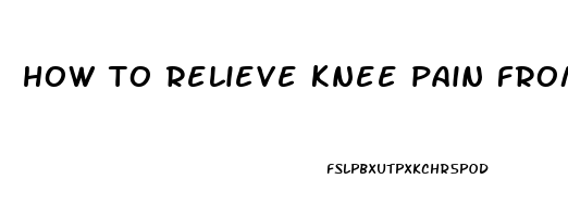 how to relieve knee pain from running