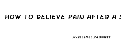 how to relieve pain after a shot