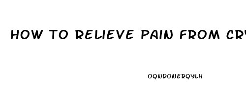 how to relieve pain from cryotherapy