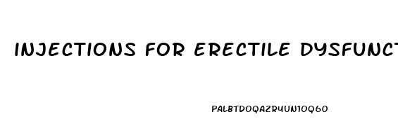 injections for erectile dysfunction after prostate surgery