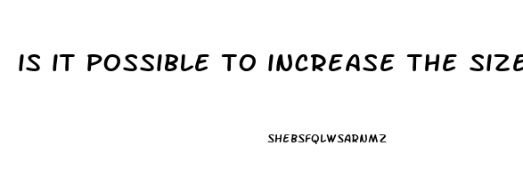 is it possible to increase the size of your penis