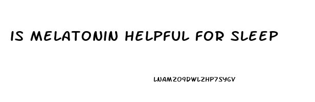 is melatonin helpful for sleep