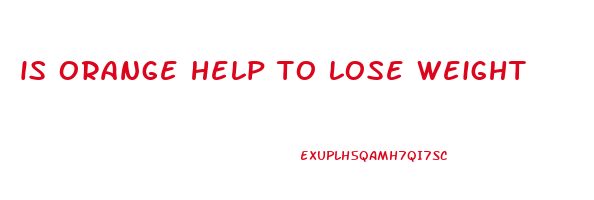 is orange help to lose weight