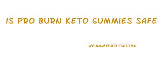 is pro burn keto gummies safe