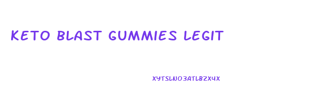keto blast gummies legit