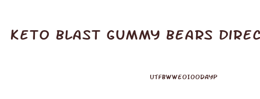 keto blast gummy bears directions