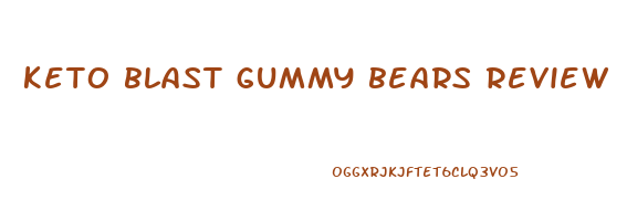 keto blast gummy bears review