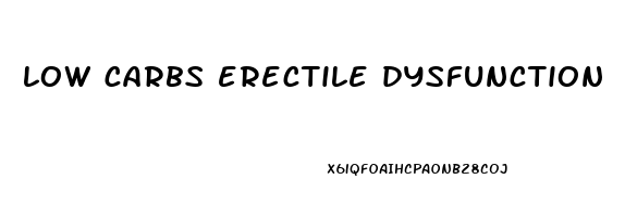 low carbs erectile dysfunction