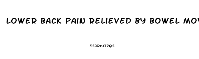 lower back pain relieved by bowel movement