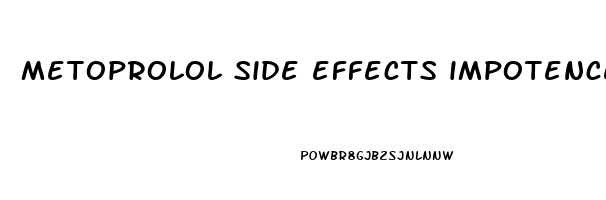 metoprolol side effects impotence
