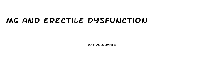 mg and erectile dysfunction