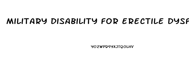 military disability for erectile dysfunction