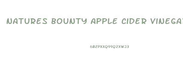 natures bounty apple cider vinegar gummies stores