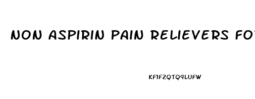 non aspirin pain relievers for tattoos