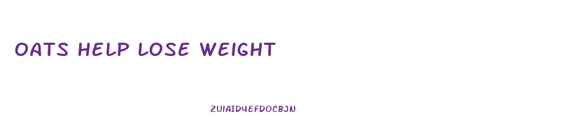 oats help lose weight