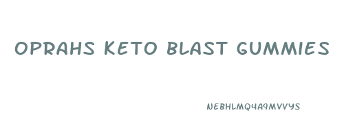 oprahs keto blast gummies