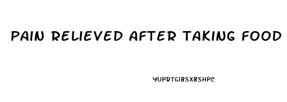 pain relieved after taking food indicates