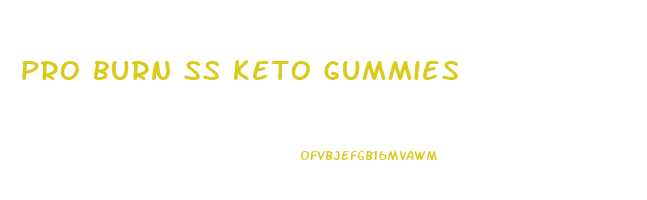 pro burn ss keto gummies