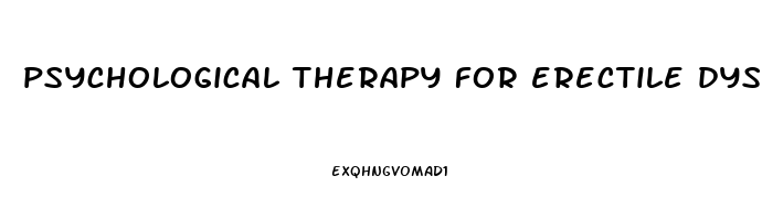 psychological therapy for erectile dysfunction