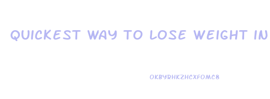 quickest way to lose weight in 3 days