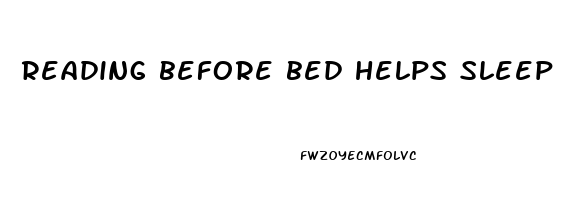 reading before bed helps sleep