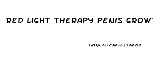 red light therapy penis growth