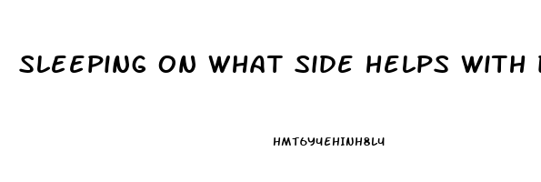 sleeping on what side helps with digestion