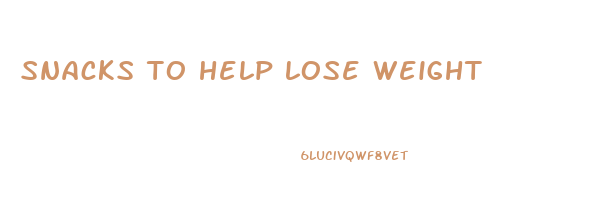 snacks to help lose weight