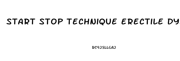 start stop technique erectile dysfunction