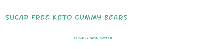 sugar free keto gummy bears