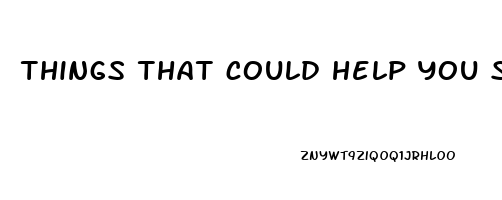 things that could help you sleep