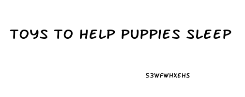 toys to help puppies sleep